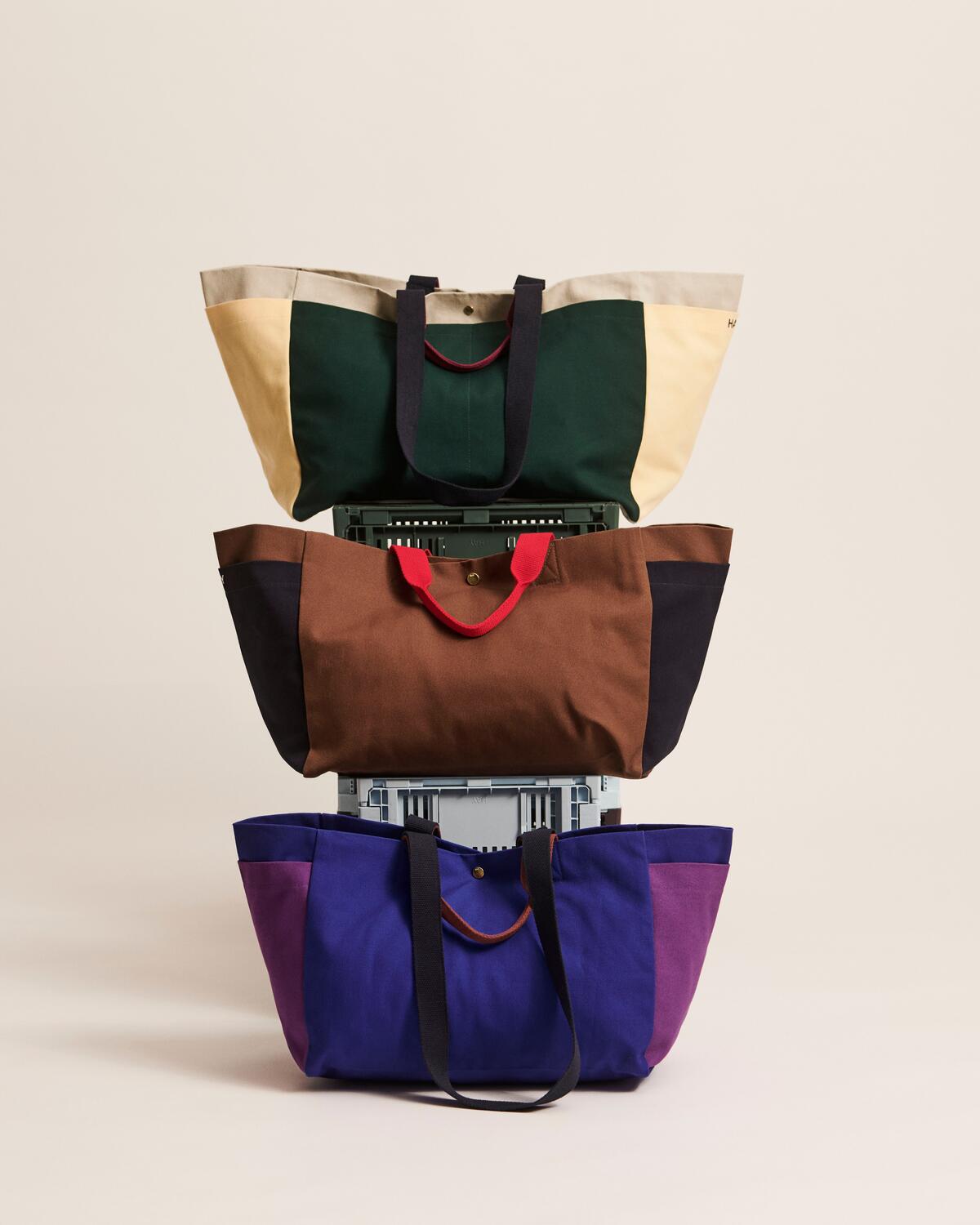 Weekendtaske, Small - Dark green multi